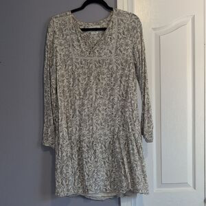 Indi & Cold San Sebastian Elegant Gray Patterned Women's Dress